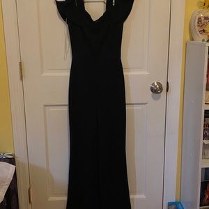 Juniors Top 10 USA Black Ruffled Jumpsuit